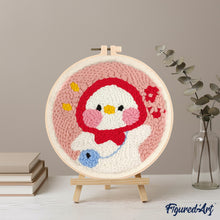 Afbeelding in Gallery-weergave laden, Punch Needle pakket Baby Eend in een Rode Muts