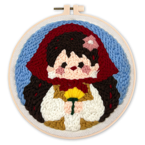 Punch Needle pakket Kleine Elzasser met bloemen