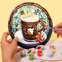 Afbeelding in Gallery-weergave laden, Schilderen op Nummer Placemat Sets 20 cm (6 stuks) - Peperkoekhuis, Kerstboom en Winterontwerpen