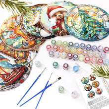 Afbeelding in Gallery-weergave laden, Schilderen op Nummer Placemat Sets 20 cm (6 stuks) - Peperkoekhuis, Kerstboom en Winterontwerpen