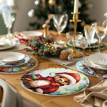 Afbeelding in Gallery-weergave laden, Schilderen op Nummer Placemat Sets 20 cm (6 stuks) - Peperkoekhuis, Kerstboom en Winterontwerpen