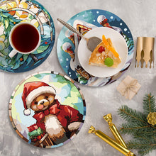 Afbeelding in Gallery-weergave laden, Schilderen op Nummer Placemat Sets 20 cm (6 stuks) - Peperkoekhuis, Kerstboom en Winterontwerpen