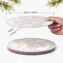 Afbeelding in Gallery-weergave laden, Schilderen op Nummer Placemat Sets 20 cm (6 stuks) - Peperkoekhuis, Kerstboom en Winterontwerpen