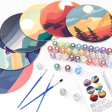 Afbeelding in Gallery-weergave laden, Schilderen op Nummer Placemat Sets 20 cm (6 stuks) - Uitzicht op de Natuur