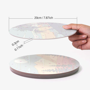 Schilderen op Nummer Placemat Sets 20 cm (6 stuks) - Uitzicht op de Natuur