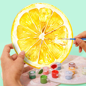 Schilderen op Nummer Placemat Sets 20 cm (6 stuks) - Tropische Fruitplakken