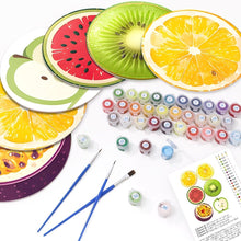 Afbeelding in Gallery-weergave laden, Schilderen op Nummer Placemat Sets 20 cm (6 stuks) - Tropische Fruitplakken