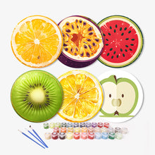 Afbeelding in Gallery-weergave laden, Schilderen op Nummer Placemat Sets 20 cm (6 stuks) - Tropische Fruitplakken