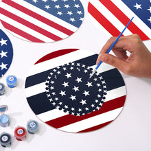 Afbeelding in Gallery-weergave laden, Schilderen op Nummer Placemat Sets 20 cm (6 stuks) - Amerikaanse Vlag