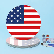 Afbeelding in Gallery-weergave laden, Schilderen op Nummer Placemat Sets 20 cm (6 stuks) - Amerikaanse Vlag