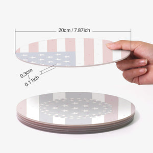 Schilderen op Nummer Placemat Sets 20 cm (6 stuks) - Amerikaanse Vlag