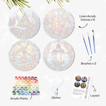 Afbeelding in Gallery-weergave laden, Schilderen op Nummer Placemat Sets 20 cm (4 stuks) - Vakantie en Natuur