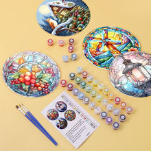 Afbeelding in Gallery-weergave laden, Schilderen op Nummer Placemat Sets 20 cm (4 stuks) - Vakantie en Natuur