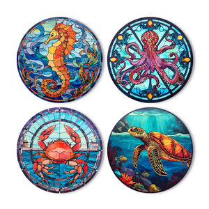 Schilderen op Nummer Tafels Sets 20 cm (4 stuks) - Oceaanwezens