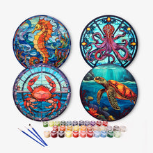 Afbeelding in Gallery-weergave laden, Schilderen op Nummer Tafels Sets 20 cm (4 stuks) - Oceaanwezens