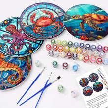 Afbeelding in Gallery-weergave laden, Schilderen op Nummer Tafels Sets 20 cm (4 stuks) - Oceaanwezens
