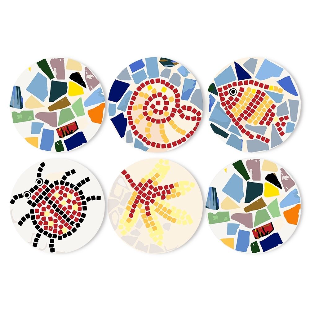 Schilderen op Nummer Tafellopers 20 cm (6 stuks) - Decoratief Geometrisch Motief