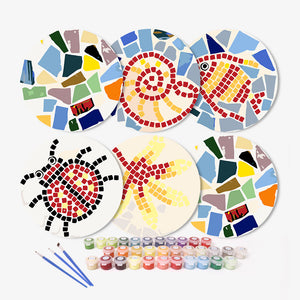 Schilderen op Nummer Placemat Sets 20 cm (6 stuks) - Decoratief Geometrisch Motief