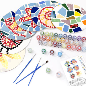 Schilderen op Nummer Placemat Sets 20 cm (6 stuks) - Decoratief Geometrisch Motief