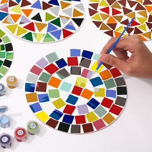 Schilderen op Nummer Placemat Sets 20 cm (6 stuks) - Moderne Geometrisch