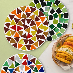 Schilderen op Nummer Placemat Sets 20 cm (6 stuks) - Moderne Geometrisch