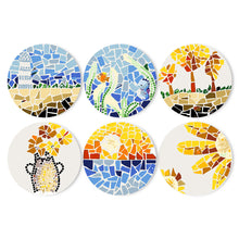 Afbeelding in Gallery-weergave laden, Schilderen op Nummer Placemat Sets 20 cm (6 stuks) - Kustleven