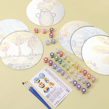 Afbeelding in Gallery-weergave laden, Schilderen op Nummer Placemat Sets 20 cm (6 stuks) - Kustleven