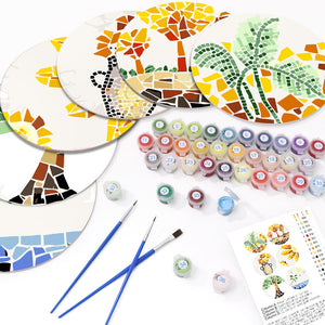 Schilderen op Nummer Placemat Sets 20 cm (6 stuks) - Botanisch en Natuur