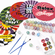 Afbeelding in Gallery-weergave laden, Schilderen op Nummer Tafelsets 20 cm (6 stuks) - Motiverend Citaat