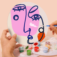 Afbeelding in Gallery-weergave laden, Schilderen op Nummer Placemat Sets 20 cm (6 stuks) - Modern Abstract Gezicht