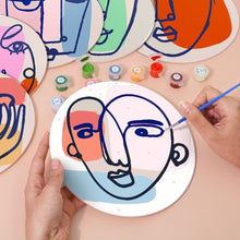 Afbeelding in Gallery-weergave laden, Schilderen op Nummer Placemat Sets 20 cm (6 stuks) - Modern Abstract Gezicht