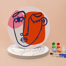 Afbeelding in Gallery-weergave laden, Schilderen op Nummer Placemat Sets 20 cm (6 stuks) - Modern Abstract Gezicht
