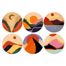 Afbeelding in Gallery-weergave laden, Schilderen op Nummer Placemat Sets 20 cm (6 stuks) - Moderne Abstracte Berg
