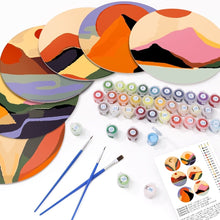 Afbeelding in Gallery-weergave laden, Schilderen op Nummer Placemat Sets 20 cm (6 stuks) - Moderne Abstracte Berg