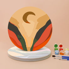 Afbeelding in Gallery-weergave laden, Schilderen op Nummer Placemat Sets 20 cm (6 stuks) - Moderne Abstracte Berg