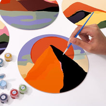 Afbeelding in Gallery-weergave laden, Schilderen op Nummer Placemat Sets 20 cm (6 stuks) - Moderne Abstracte Berg