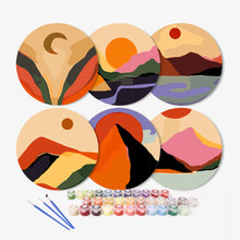 Afbeelding in Gallery-weergave laden, Schilderen op Nummer Placemat Sets 20 cm (6 stuks) - Moderne Abstracte Berg
