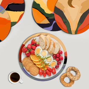 Schilderen op Nummer Placemat Sets 20 cm (6 stuks) - Moderne Abstracte Berg