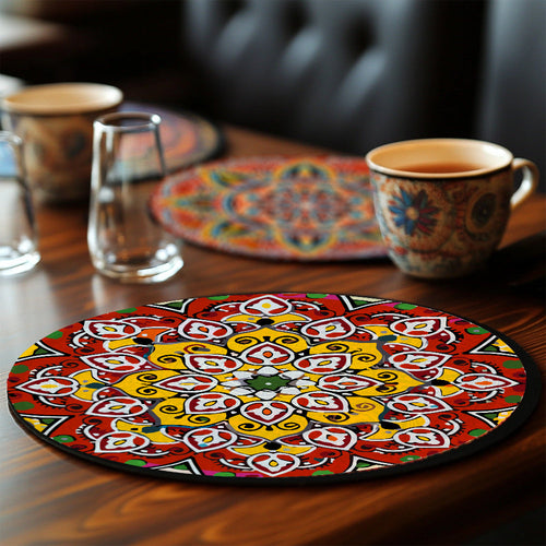 Schilderen op Nummer Tafelsets 20 cm (6 stuks) - Boheemse Ronde Mandala