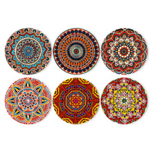 Afbeelding in Gallery-weergave laden, Schilderen op Nummer Tafelsets 20 cm (6 stuks) - Boheemse Mandala Rond