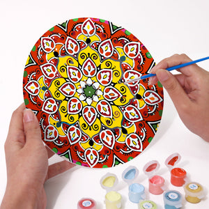 Schilderen op Nummer Tafelsets 20 cm (6 stuks) - Boheemse Mandala Rond
