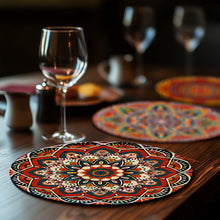Afbeelding in Gallery-weergave laden, Schilderen op Nummer Tafelsets 20 cm (6 stuks) - Boheemse Mandala Rond