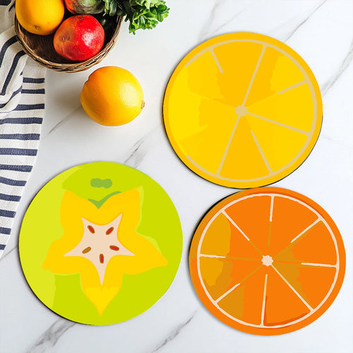 Schilderen op Nummer Tafels Sets 20 cm (6 stuks) - Gekleurde Fruitplakken