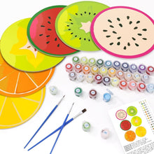 Afbeelding in Gallery-weergave laden, Schilderen op Nummer Placemat Sets 20 cm (6 stuks) - Gekleurde Fruitschijfjes