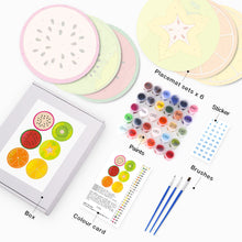 Afbeelding in Gallery-weergave laden, Schilderen op Nummer Placemat Sets 20 cm (6 stuks) - Gekleurde Fruitschijfjes