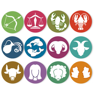 Schilderen op Nummer Placemat Sets 20 cm (12 stuks) - Serie Sterrenbeelden 1