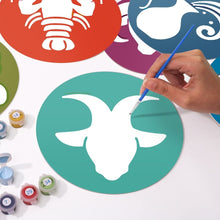 Afbeelding in Gallery-weergave laden, Schilderen op Nummer Placemat Sets 20 cm (12 stuks) - Serie Sterrenbeelden 1