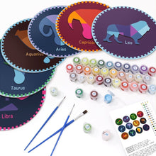 Afbeelding in Gallery-weergave laden, Schilderen op Nummer Placemat Sets 20 cm (12 stuks) - Serie Sterrenbeelden 3