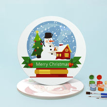 Afbeelding in Gallery-weergave laden, Schilderen op Nummer Tafels Sets 20 cm (4 stuks) - Kerstman en Sneeuwige Glimlachen