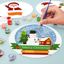 Afbeelding in Gallery-weergave laden, Schilderen op Nummer Tafels Sets 20 cm (4 stuks) - Kerstman en Sneeuwige Glimlachen